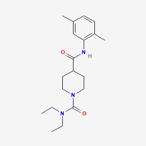 molecular formula C19H29N3O2 B5326769 N~4~-(2,5-dimethylphenyl)-N~1~,N~1~-diethylpiperidine-1,4-dicarboxamide 