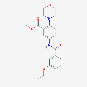 molecular formula C21H24N2O5 B5326874 METHYL 5-(3-ETHOXYBENZAMIDO)-2-(MORPHOLIN-4-YL)BENZOATE 