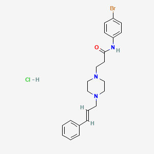 molecular formula C22H27BrClN3O B5327014 N-(4-bromophenyl)-3-[4-[(E)-3-phenylprop-2-enyl]piperazin-1-yl]propanamide;hydrochloride 