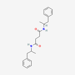 molecular formula C22H28N2O2 B5327048 N,N'-bis(1-phenylpropan-2-yl)butanediamide 