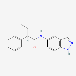 molecular formula C17H17N3O B5327050 N-(1H-indazol-5-yl)-2-phenylbutanamide 