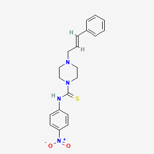 molecular formula C20H22N4O2S B5327171 N-(4-nitrophenyl)-4-[(2E)-3-phenylprop-2-en-1-yl]piperazine-1-carbothioamide 