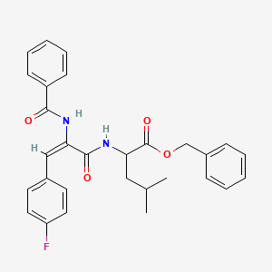 molecular formula C29H29FN2O4 B5327175 benzyl 2-[[(E)-2-benzamido-3-(4-fluorophenyl)prop-2-enoyl]amino]-4-methylpentanoate 