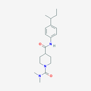 molecular formula C19H29N3O2 B5327638 N4-[4-(BUTAN-2-YL)PHENYL]-N1,N1-DIMETHYLPIPERIDINE-1,4-DICARBOXAMIDE 