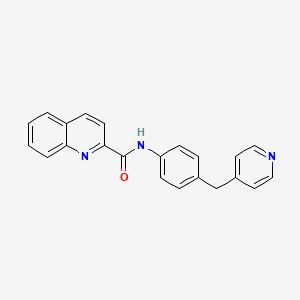 molecular formula C22H17N3O B5327674 N-[4-(pyridin-4-ylmethyl)phenyl]quinoline-2-carboxamide 