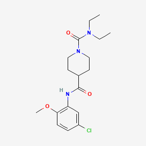 molecular formula C18H26ClN3O3 B5327798 N~4~-(5-chloro-2-methoxyphenyl)-N~1~,N~1~-diethylpiperidine-1,4-dicarboxamide 