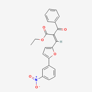 molecular formula C22H17NO6 B5327824 ETHYL 2-BENZOYL-3-(5-(3-NITROPHENYL)-2-FURYL)ACRYLATE 