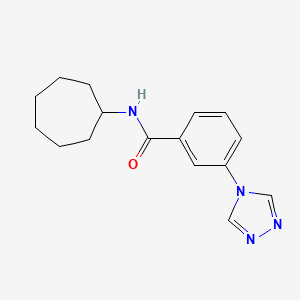 molecular formula C16H20N4O B5327890 N-cycloheptyl-3-(1,2,4-triazol-4-yl)benzamide 