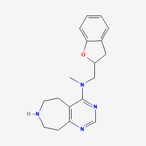 molecular formula C18H22N4O B5328069 N-(2,3-dihydro-1-benzofuran-2-ylmethyl)-N-methyl-6,7,8,9-tetrahydro-5H-pyrimido[4,5-d]azepin-4-amine 