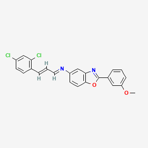 molecular formula C23H16Cl2N2O2 B5328168 N-[(E,2E)-3-(2,4-DICHLOROPHENYL)-2-PROPENYLIDENE]-N-[2-(3-METHOXYPHENYL)-1,3-BENZOXAZOL-5-YL]AMINE 