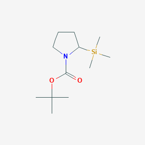 molecular formula C12H25NO2Si B053284 Tert-butyl 2-(trimethylsilyl)pyrrolidine-1-carboxylate CAS No. 123387-66-6