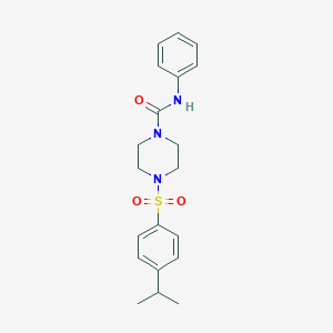 molecular formula C20H25N3O3S B5328455 N-PHENYL-4-[4-(PROPAN-2-YL)BENZENESULFONYL]PIPERAZINE-1-CARBOXAMIDE 