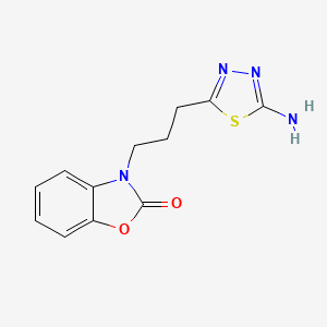 molecular formula C12H12N4O2S B5328624 3-[3-(5-AMINO-1,3,4-THIADIAZOL-2-YL)PROPYL]-2,3-DIHYDRO-1,3-BENZOXAZOL-2-ONE 