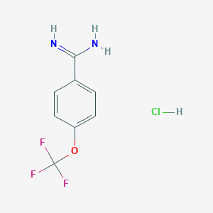 molecular formula C8H8ClF3N2O B053287 4-(Trifluoromethoxy)benzamidine hydrochloride CAS No. 121219-95-2