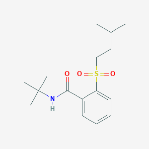 molecular formula C16H25NO3S B5328827 N-TERT-BUTYL-2-(3-METHYLBUTANESULFONYL)BENZAMIDE 