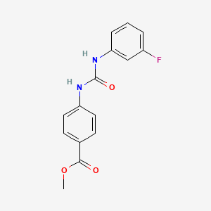 molecular formula C15H13FN2O3 B5328990 Methyl 4-[(3-fluorophenyl)carbamoylamino]benzoate CAS No. 861444-36-2