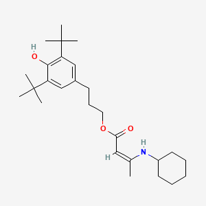 molecular formula C27H43NO3 B5329062 3-(3,5-ditert-butyl-4-hydroxyphenyl)propyl (Z)-3-(cyclohexylamino)but-2-enoate 