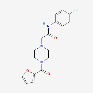molecular formula C17H18ClN3O3 B5329310 N-(4-chlorophenyl)-2-[4-(furan-2-carbonyl)piperazin-1-yl]acetamide 