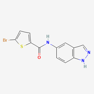 molecular formula C12H8BrN3OS B5329327 5-bromo-N-(1H-indazol-5-yl)thiophene-2-carboxamide 