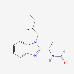 molecular formula C15H21N3O B5329349 N-{1-[1-(2-methylbutyl)-1H-benzimidazol-2-yl]ethyl}formamide 