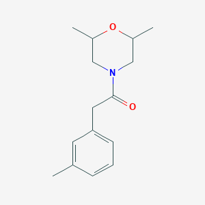 molecular formula C15H21NO2 B5329478 1-(2,6-Dimethylmorpholin-4-yl)-2-(3-methylphenyl)ethanone 