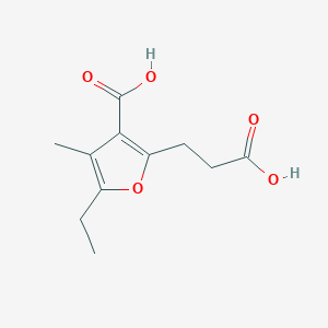 3-Carboxy-4-methyl-5-ethyl-2-furanpropionic acid
