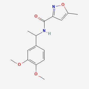 molecular formula C15H18N2O4 B5329946 N-[1-(3,4-dimethoxyphenyl)ethyl]-5-methyl-1,2-oxazole-3-carboxamide 