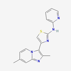 molecular formula C17H15N5S B5330154 N-[4-(2,7-dimethylimidazo[1,2-a]pyridin-3-yl)-1,3-thiazol-2-yl]-2-pyridinamine 