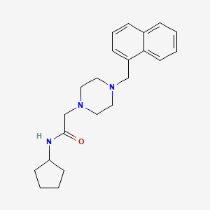 molecular formula C22H29N3O B5330253 N-cyclopentyl-2-[4-(naphthalen-1-ylmethyl)piperazin-1-yl]acetamide 