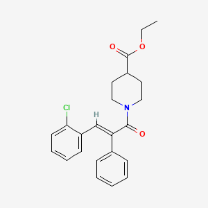 molecular formula C23H24ClNO3 B5330260 ethyl 1-[(2E)-3-(2-chlorophenyl)-2-phenylprop-2-enoyl]piperidine-4-carboxylate 