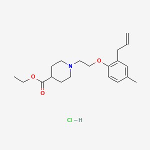 molecular formula C20H30ClNO3 B5330594 Ethyl 1-[2-(4-methyl-2-prop-2-enylphenoxy)ethyl]piperidine-4-carboxylate;hydrochloride 