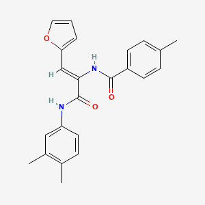 molecular formula C23H22N2O3 B5330733 N-[(Z)-3-(3,4-dimethylanilino)-1-(furan-2-yl)-3-oxoprop-1-en-2-yl]-4-methylbenzamide 
