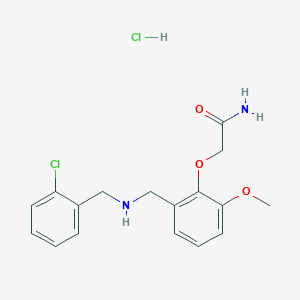 molecular formula C17H20Cl2N2O3 B5331127 2-[2-[[(2-Chlorophenyl)methylamino]methyl]-6-methoxyphenoxy]acetamide;hydrochloride 