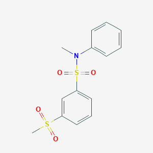 molecular formula C14H15NO4S2 B5331130 N-methyl-3-methylsulfonyl-N-phenylbenzenesulfonamide 