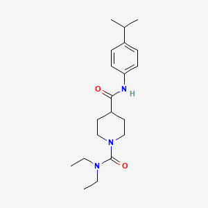 molecular formula C20H31N3O2 B5331228 N,N-DIETHYL-N-(4-ISOPROPYLPHENYL)TETRAHYDRO-1,4(2H)-PYRIDINEDICARBOXAMIDE 