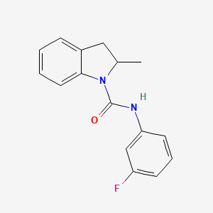 molecular formula C16H15FN2O B5331309 N-(3-fluorophenyl)-2-methyl-2,3-dihydro-1H-indole-1-carboxamide 