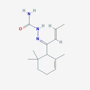 molecular formula C14H23N3O B5331359 [(E)-[(E)-1-(2,6,6-trimethylcyclohex-2-en-1-yl)but-2-enylidene]amino]urea 