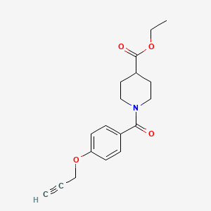 molecular formula C18H21NO4 B5331429 Ethyl 1-(4-prop-2-ynoxybenzoyl)piperidine-4-carboxylate 
