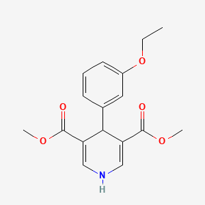 molecular formula C17H19NO5 B5331507 3,5-DIMETHYL 4-(3-ETHOXYPHENYL)-1,4-DIHYDROPYRIDINE-3,5-DICARBOXYLATE 