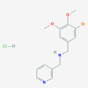 molecular formula C15H18BrClN2O2 B5331681 N-[(3-bromo-4,5-dimethoxyphenyl)methyl]-1-pyridin-3-ylmethanamine;hydrochloride 