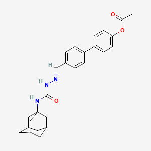 molecular formula C26H29N3O3 B5331744 4'-[(E)-({[(Adamantan-1-YL)carbamoyl]amino}imino)methyl]-[1,1'-biphenyl]-4-YL acetate 