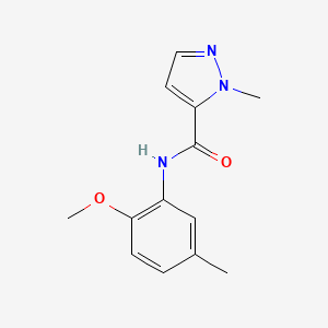 molecular formula C13H15N3O2 B5331753 N-(2-methoxy-5-methylphenyl)-1-methyl-1H-pyrazole-5-carboxamide 