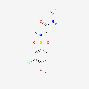 molecular formula C14H19ClN2O4S B5331787 N~2~-[(3-chloro-4-ethoxyphenyl)sulfonyl]-N-cyclopropyl-N~2~-methylglycinamide 