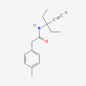 molecular formula C16H21NO B5331883 N-(3-ethylpent-1-yn-3-yl)-2-(4-methylphenyl)acetamide 