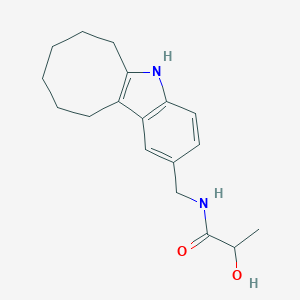 molecular formula C18H24N2O2 B5331902 N-(6,7,8,9,10,11-hexahydro-5H-cycloocta[b]indol-2-ylmethyl)-2-hydroxypropanamide 