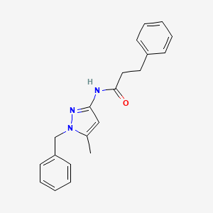 molecular formula C20H21N3O B5332090 N-(1-benzyl-5-methyl-1H-pyrazol-3-yl)-3-phenylpropanamide 