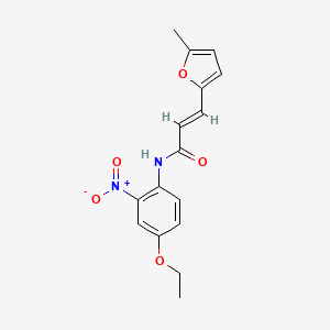 molecular formula C16H16N2O5 B5332231 N-(4-ethoxy-2-nitrophenyl)-3-(5-methyl-2-furyl)acrylamide 