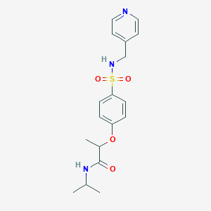 molecular formula C18H23N3O4S B5332469 N-isopropyl-2-(4-{[(4-pyridinylmethyl)amino]sulfonyl}phenoxy)propanamide 