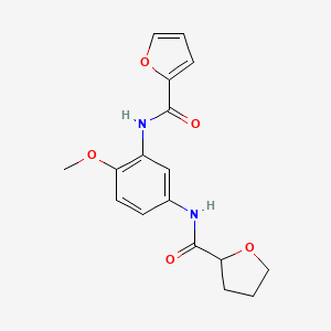 molecular formula C17H18N2O5 B5332770 N-{2-methoxy-5-[(tetrahydrofuran-2-ylcarbonyl)amino]phenyl}furan-2-carboxamide 