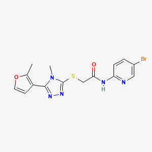 molecular formula C15H14BrN5O2S B5332904 N-(5-BROMO-2-PYRIDINYL)-2-{[4-METHYL-5-(2-METHYL-3-FURYL)-4H-1,2,4-TRIAZOL-3-YL]SULFANYL}ACETAMIDE 